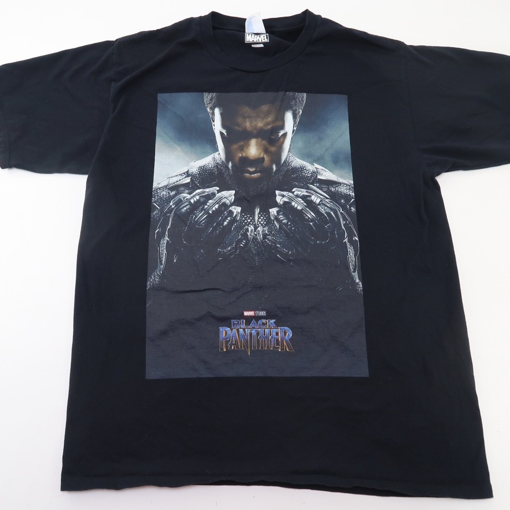 Marvel Comics Black Panther Movie T-Shirt Black Size L Nakia Poster